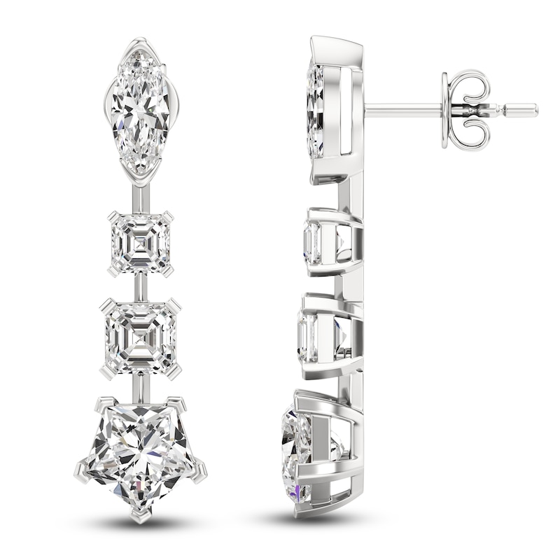 Main Image 1 of J'Lure Multi-Shape Lab-Grown Diamond Drop Earrings 4 ct tw 14K White Gold