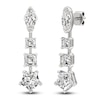 Thumbnail Image 2 of J'Lure Multi-Shape Lab-Grown Diamond Drop Earrings 4 ct tw 14K White Gold