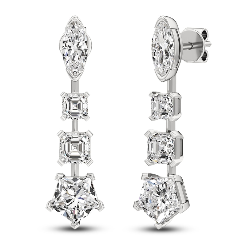 Main Image 2 of J'Lure Multi-Shape Lab-Grown Diamond Drop Earrings 4 ct tw 14K White Gold