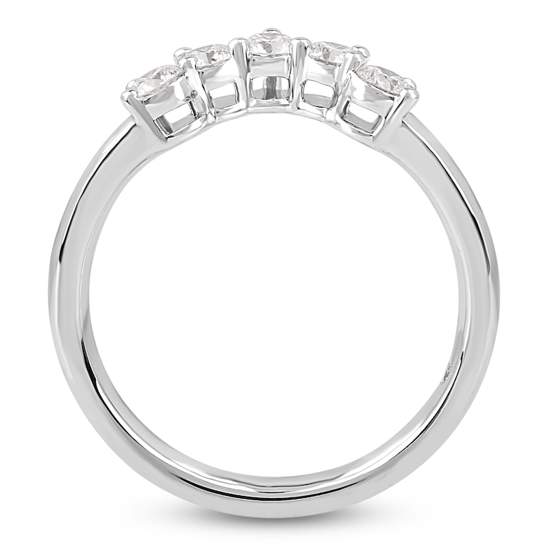 Main Image 2 of Storied Diamond Desert Sands of Eternity Contour Anniversary Ring 1/2 ct tw 18K White Gold