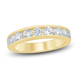 Lab-Grown Diamond Channel-Set Anniversary Ring 1-1/2 ct tw 14K Yellow Gold