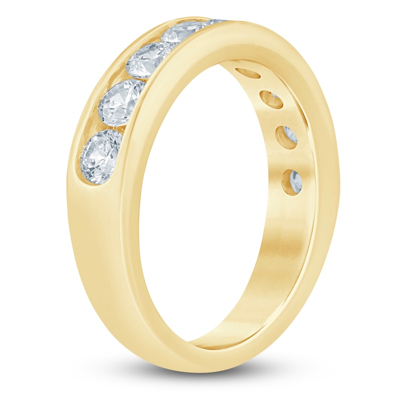 Main Image 2 of Lab-Grown Diamond Channel-Set Anniversary Ring 1-1/2 ct tw 14K Yellow Gold