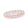 Thumbnail Image 1 of Cushion-Cut Lab-Grown Diamond Eternity Band 3-1/4 - 4 ct tw 14K Rose Gold