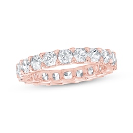 Cushion-Cut Lab-Grown Diamond Eternity Band 3-1/4 - 4 ct tw 14K Rose Gold