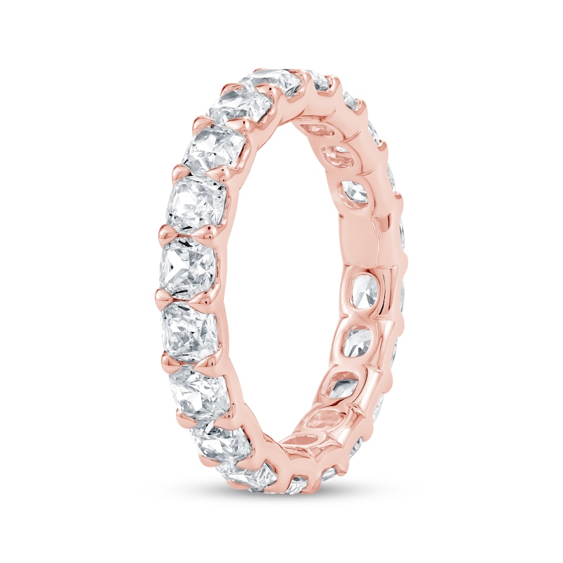 Main Image 2 of Cushion-Cut Lab-Grown Diamond Eternity Band 3-1/4 - 4 ct tw 14K Rose Gold