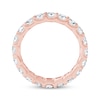 Thumbnail Image 3 of Cushion-Cut Lab-Grown Diamond Eternity Band 3-1/4 - 4 ct tw 14K Rose Gold