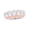 Thumbnail Image 1 of Oval-Cut Lab-Grown Diamond Eternity Band 6-3/4 - 8-1/6 ct tw 14K Rose Gold