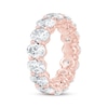 Thumbnail Image 2 of Oval-Cut Lab-Grown Diamond Eternity Band 6-3/4 - 8-1/6 ct tw 14K Rose Gold