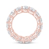 Thumbnail Image 3 of Oval-Cut Lab-Grown Diamond Eternity Band 6-3/4 - 8-1/6 ct tw 14K Rose Gold