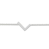 Thumbnail Image 2 of Diamond Initial L Bracelet 1/15 ct tw 10K White Gold 7.5"
