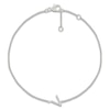Thumbnail Image 1 of Diamond Initial V Bracelet 1/20 ct tw 10K White Gold 7.5"