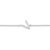 Thumbnail Image 2 of Diamond Initial V Bracelet 1/20 ct tw 10K White Gold 7.5"
