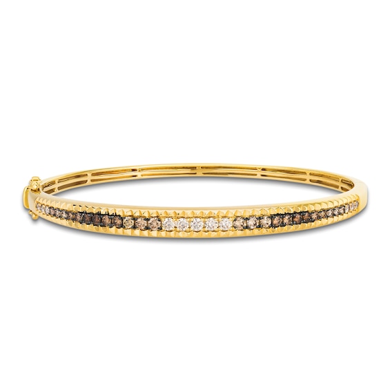 Le Vian Chocolate Ombré Diamond Bangle Bracelet 1 ct tw 14K Honey Gold