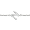 Thumbnail Image 2 of Diamond Initial N Bracelet 1/15 ct tw 10K White Gold 7.5"