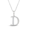 Thumbnail Image 1 of Diamond Initial D Necklace 1/20 ct tw 10K White Gold 18"