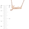 Thumbnail Image 4 of Script Name Necklace 24K Rose Gold-Plated Sterling Silver 18"