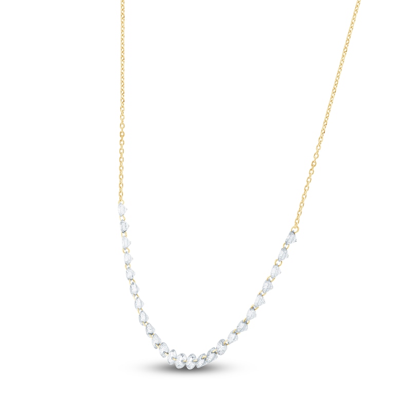 Main Image 2 of Jared Signature Collection Lab-Grown Diamond Necklace 2 ct tw 14K Yellow Gold 18"