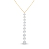 Thumbnail Image 1 of Jared Signature Collection Lab-Grown Diamond Graduated Drop Necklace 1-1/2 ct tw 14K Yellow Gold 18"
