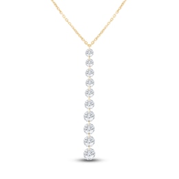 Jared Signature Collection Lab-Grown Diamond Graduated Drop Necklace 1-1/2 ct tw 14K Yellow Gold 18"