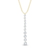 Thumbnail Image 2 of Jared Signature Collection Lab-Grown Diamond Graduated Drop Necklace 1-1/2 ct tw 14K Yellow Gold 18"