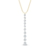 Thumbnail Image 3 of Jared Signature Collection Lab-Grown Diamond Graduated Drop Necklace 1-1/2 ct tw 14K Yellow Gold 18"