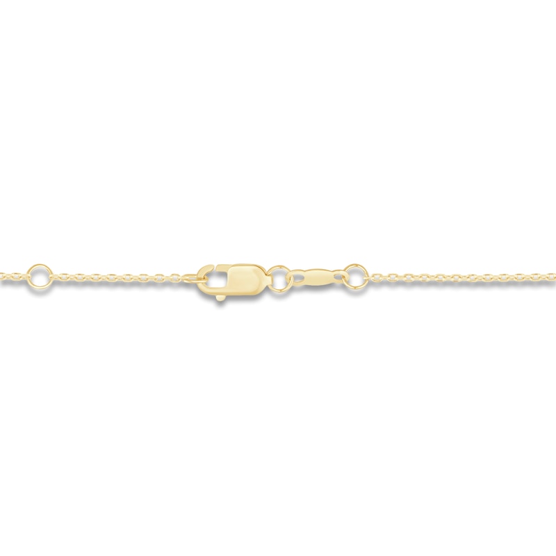 Main Image 4 of Jared Signature Collection Lab-Grown Diamond Graduated Drop Necklace 1-1/2 ct tw 14K Yellow Gold 18"