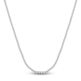Men's Diamond Tennis Necklace 2 ct tw Sterling Silver 22"