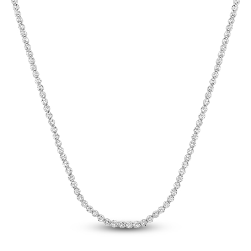 Main Image 1 of Men's Diamond Tennis Necklace 2 ct tw Sterling Silver 22"