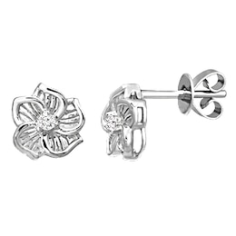 Children's Birthstone Flower Earrings (1 Stone)
