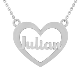 Heart Nameplate Necklace (1 Name)