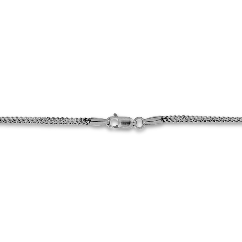 Franco Chain Necklace 14K White Gold 24" 2mm