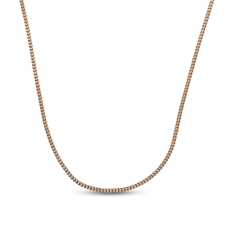 Main Image 1 of Semi-Solid Franco Chain Necklace 14K Rose Gold 24" 2mm