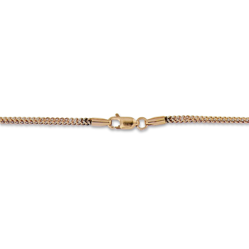 Main Image 3 of Semi-Solid Franco Chain Necklace 14K Rose Gold 24" 2mm