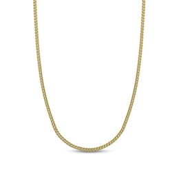 Semi-Solid Franco Chain Necklace 14K Yellow Gold 24" 2mm
