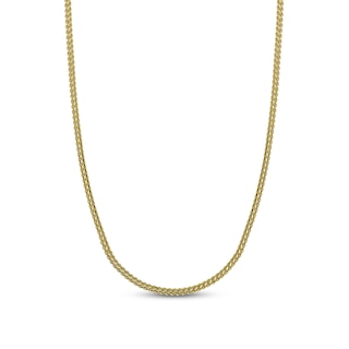 Semi-Solid Franco Chain Necklace 14K Yellow Gold 24" 2mm