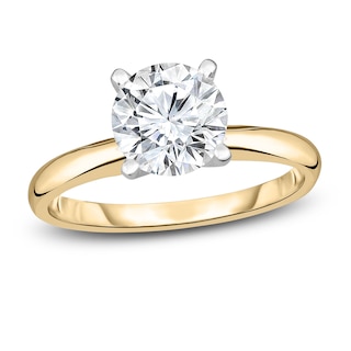 Diamond Solitaire Engagement Ring 5/8 ct tw Round 14K Yellow Gold (I2/I)