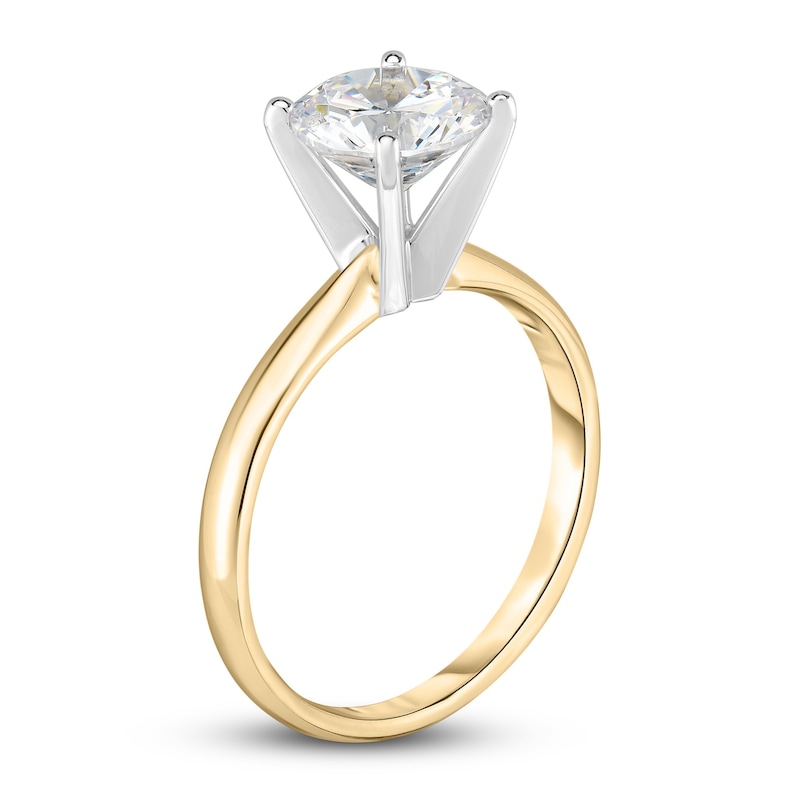Main Image 2 of Diamond Solitaire Engagement Ring 5/8 ct tw Round 14K Yellow Gold (I2/I)