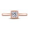 Thumbnail Image 3 of Diamond Solitaire Engagement Ring 3/4 ct tw Bezel-Set Princess 14K Rose Gold (I2/I)