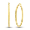 Thumbnail Image 1 of Twisted Rope Hoop Earrings 14K Yellow Gold 40mm