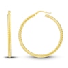 Thumbnail Image 2 of Twisted Rope Hoop Earrings 14K Yellow Gold 40mm