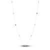 Thumbnail Image 1 of Natural Multi-Gemstone Station Necklace Sterling Silver 18"