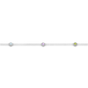 Thumbnail Image 2 of Natural Multi-Gemstone Station Necklace Sterling Silver 18"