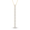 Thumbnail Image 1 of Lab-Grown Diamond Linear Pendant 2 ct tw Round 14K Yellow Gold
