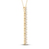 Thumbnail Image 2 of Lab-Grown Diamond Linear Pendant 2 ct tw Round 14K Yellow Gold