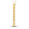 Thumbnail Image 4 of Lab-Grown Diamond Linear Pendant 2 ct tw Round 14K Yellow Gold