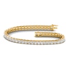 Thumbnail Image 1 of Lab-Grown Diamond Tennis Bracelet 10 ct tw Round 14K Yellow Gold 7.5"