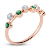 Thumbnail Image 2 of Juliette Maison Natural Aquamarine & Natural Emerald Ring 10K Rose Gold