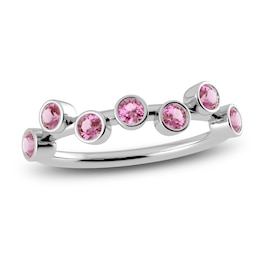 Juliette Maison Natural Pink Tourmaline Ring 10K White Gold