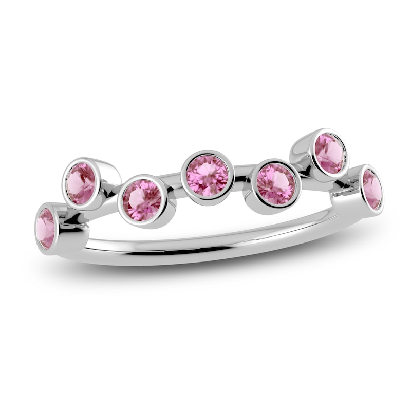 Main Image 1 of Juliette Maison Natural Pink Tourmaline Ring 10K White Gold
