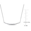 Thumbnail Image 3 of Diamond Curved Bar Necklace 1 ct tw Round 14K White Gold 16"